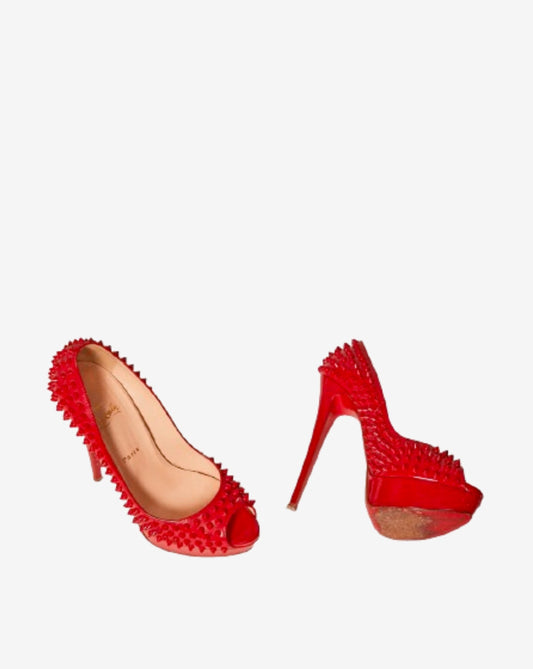 Red Picot Pumps