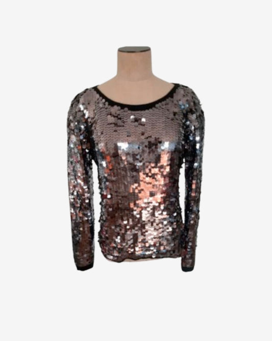 Silver Sequin Sweater