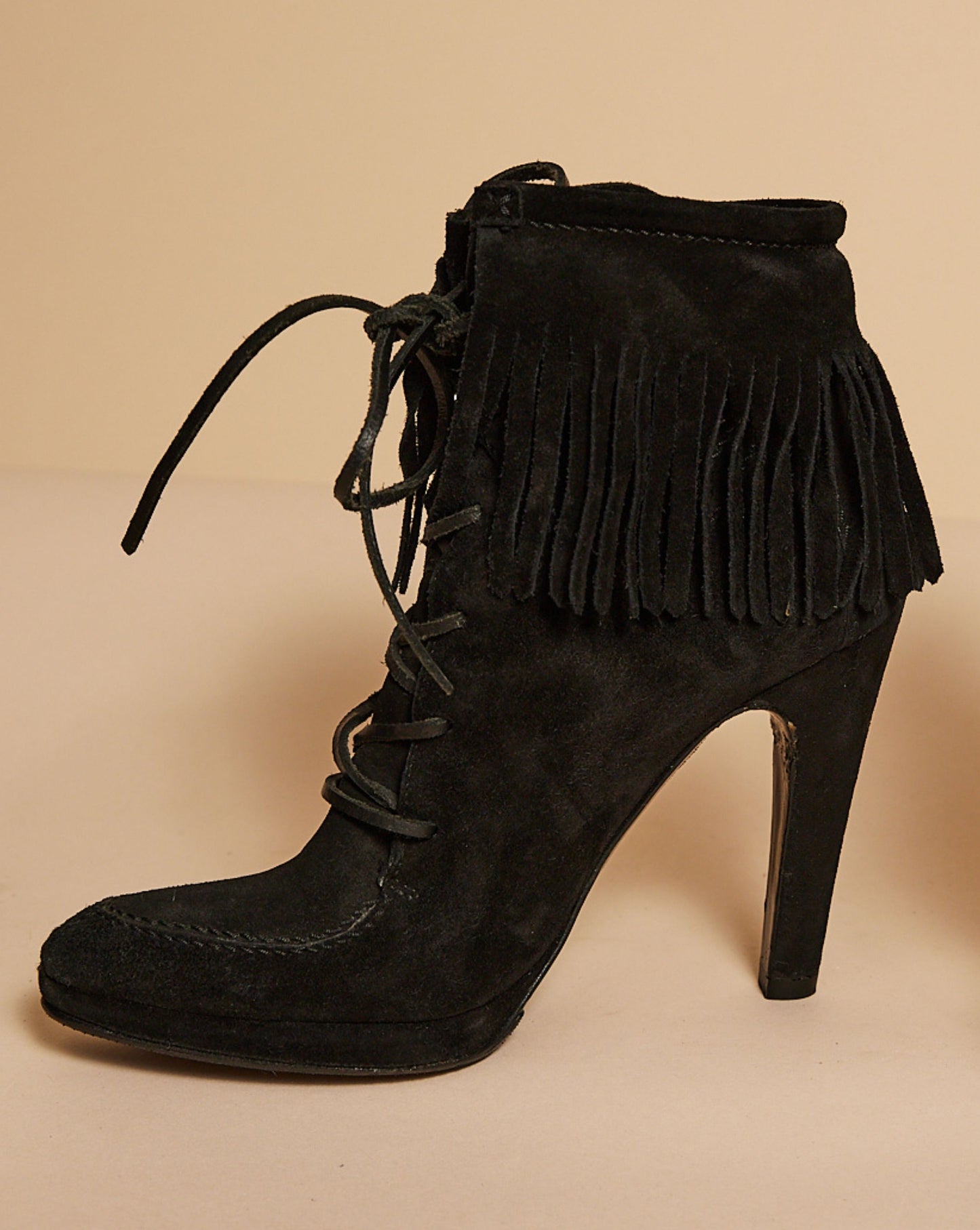 Fringed Suede Boots