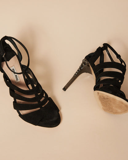 Black Suede Sandals