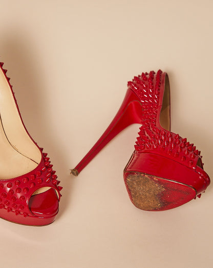 Red Picot Pumps