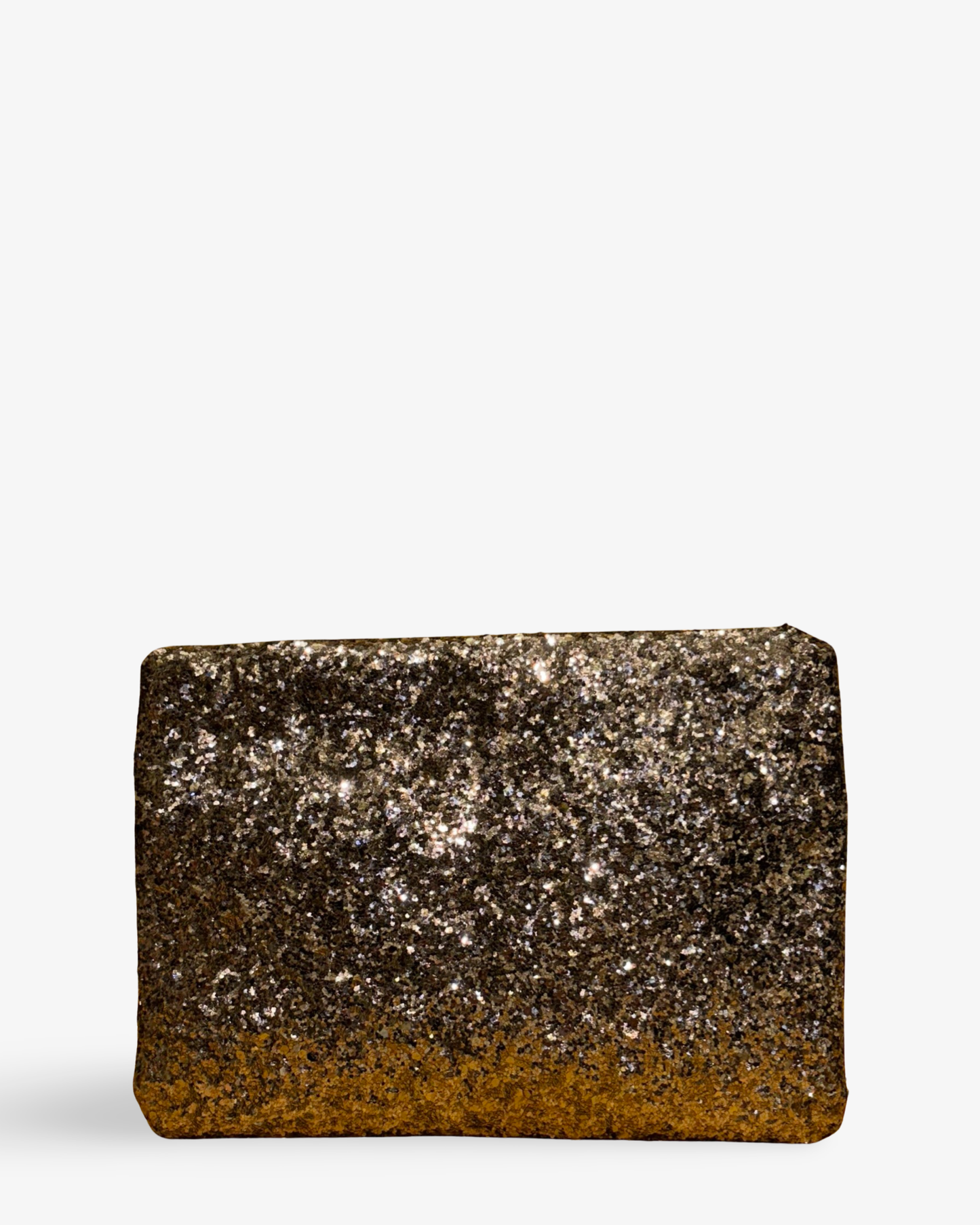 Glitter Front Black Back Pouch