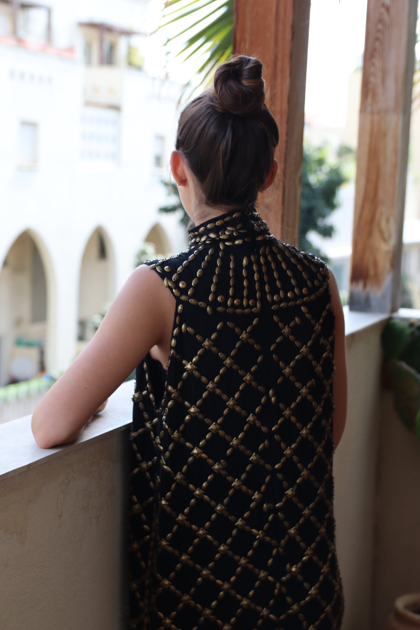 Black Dress With Gold Sequins