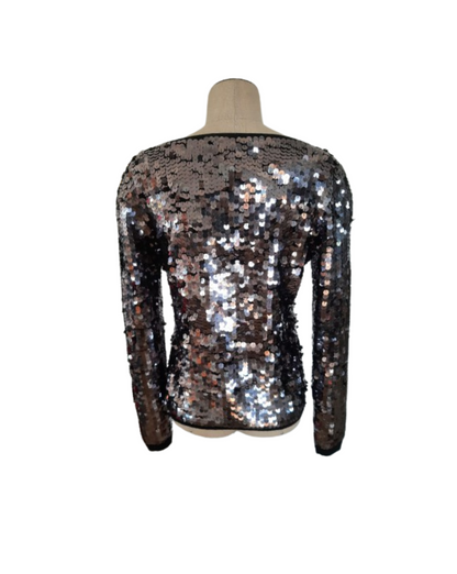 Silver Sequin Sweater