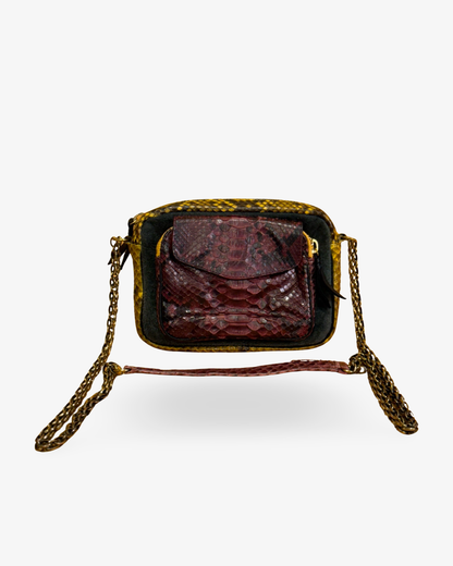 Charly Tricolor Lizard handbag