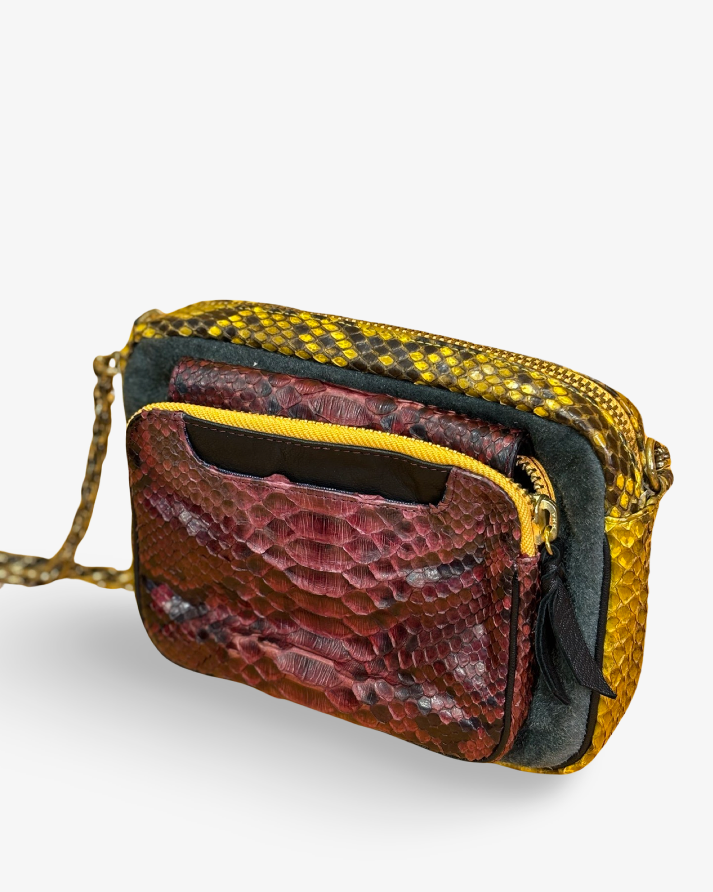 Charly Tricolor Lizard handbag